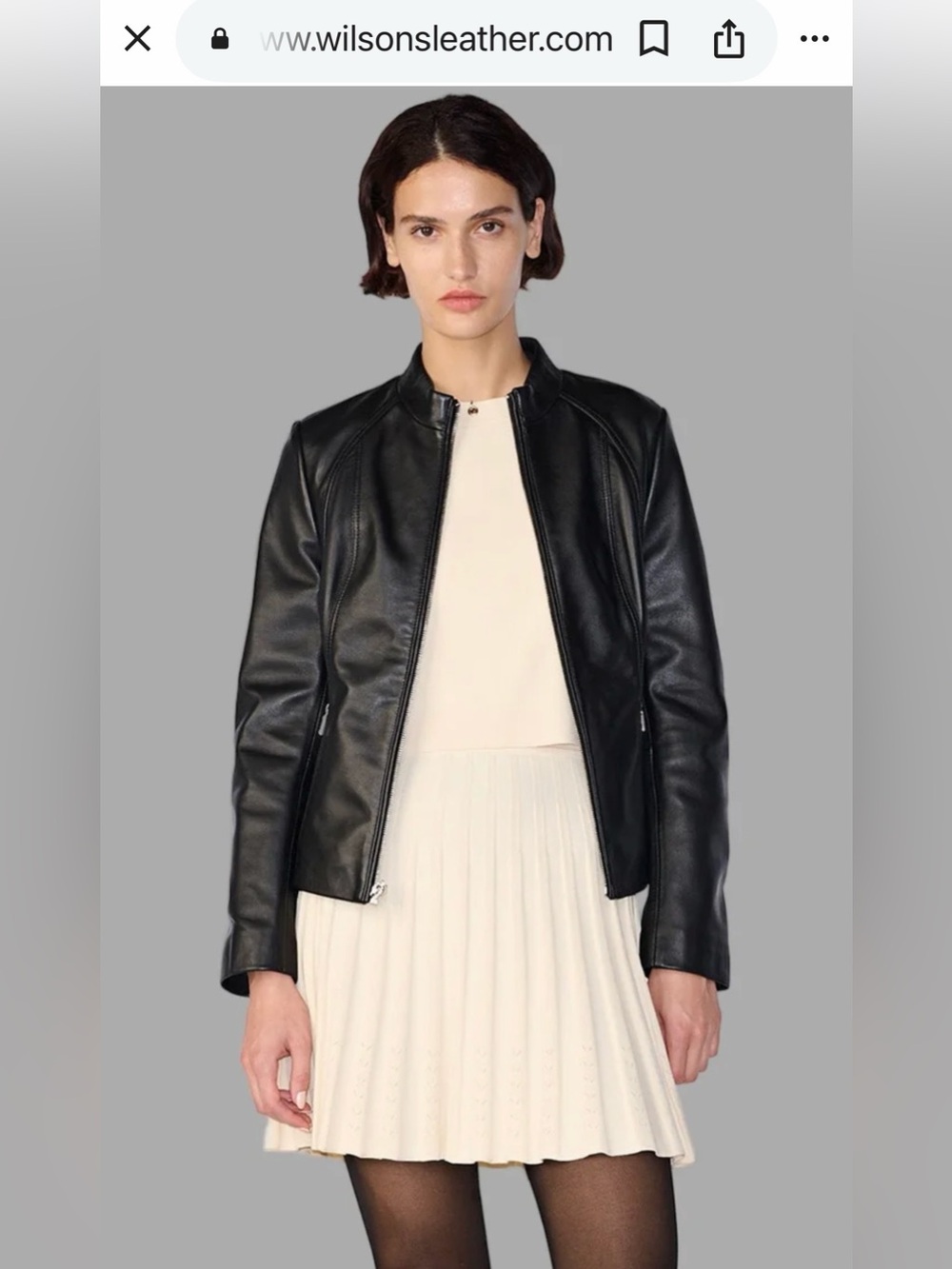 Wilsons Leather Black Moto-Style Leather Jacket